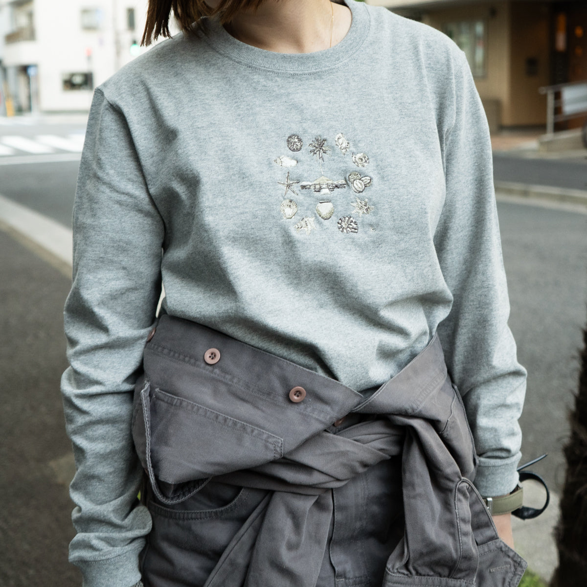 Resort Embroidery Long Sleeve T-Shirt