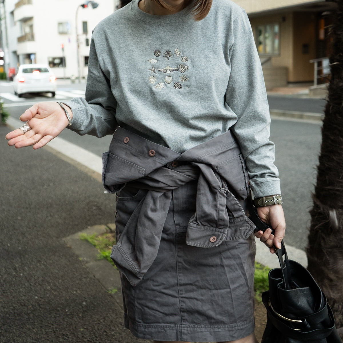 Resort Embroidery Long Sleeve T-Shirt
