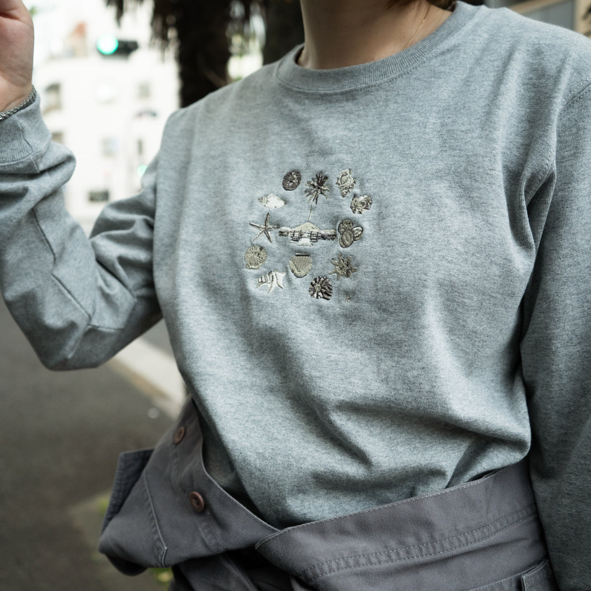 Resort Embroidery Long Sleeve T-Shirt