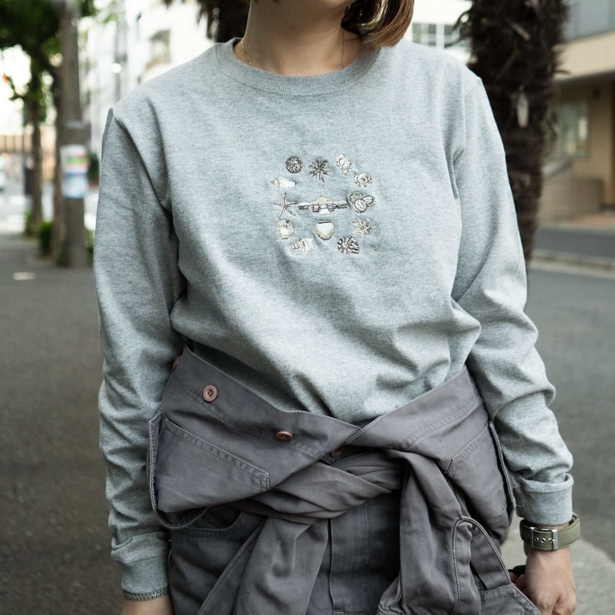 Resort Embroidery Long Sleeve T-Shirt