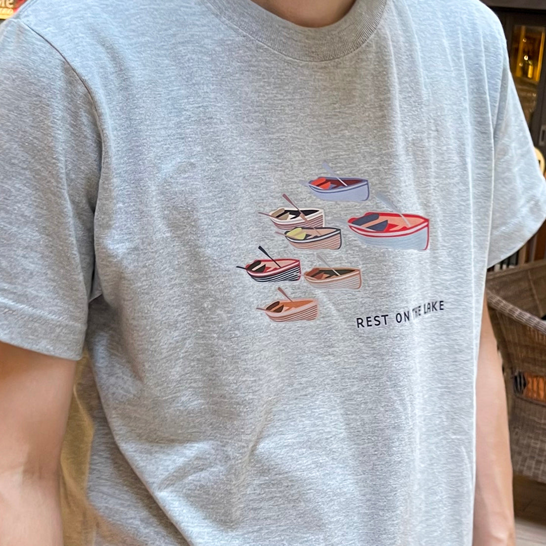 Boat print T-shirt