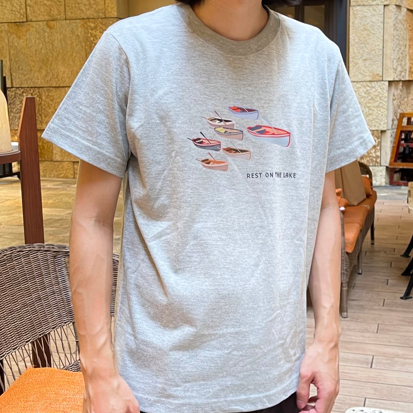 Boat print T-shirt