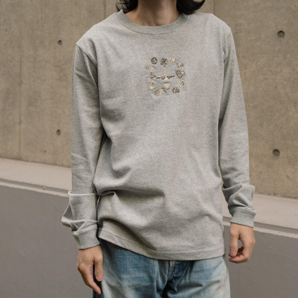 Resort Embroidery Long Sleeve T-Shirt