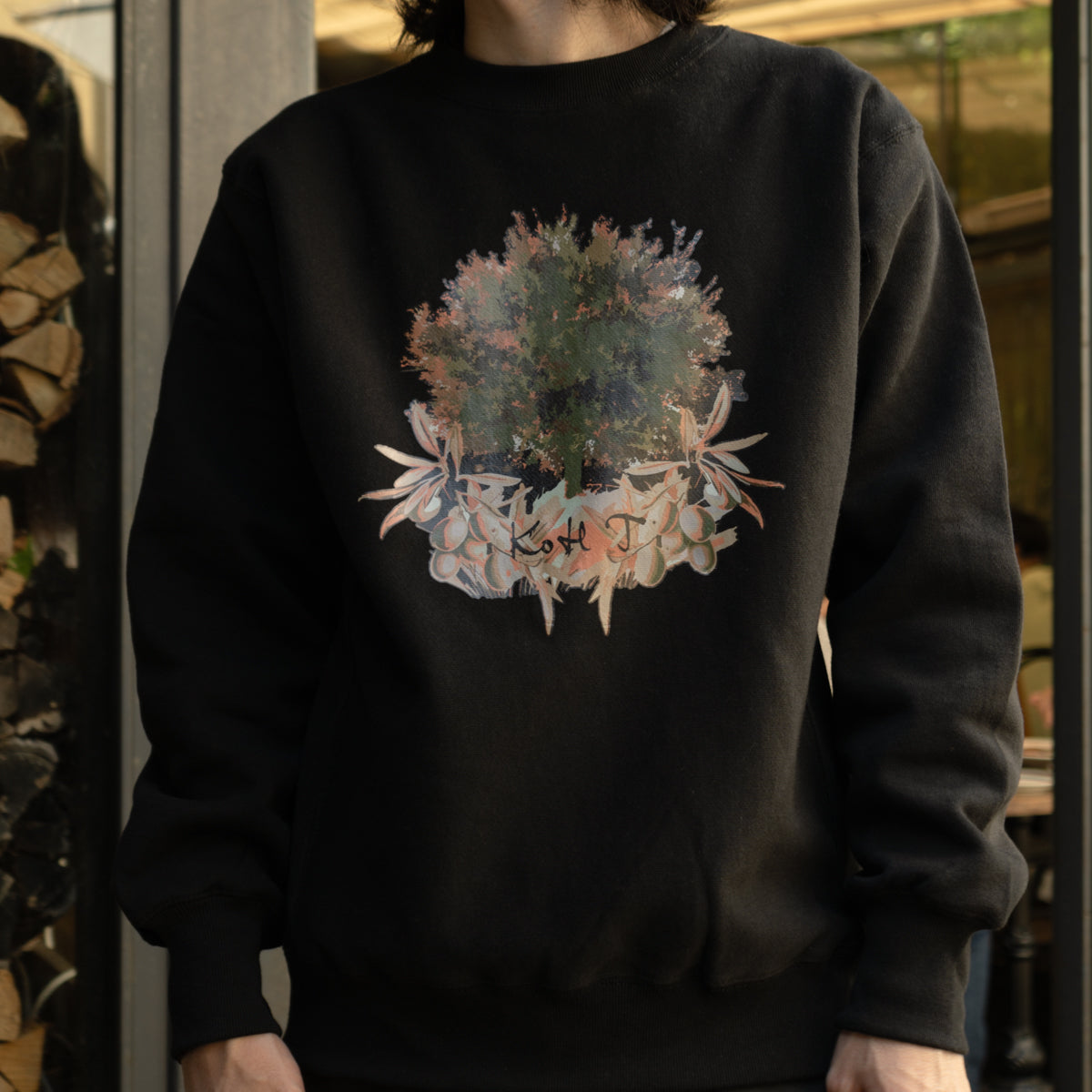 Olive tree print sweatshirt