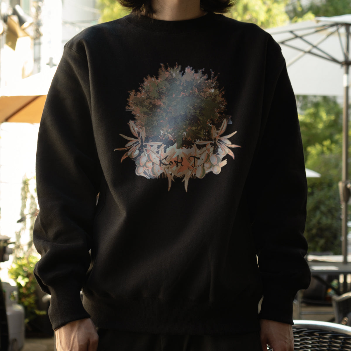 Olive tree print sweatshirt