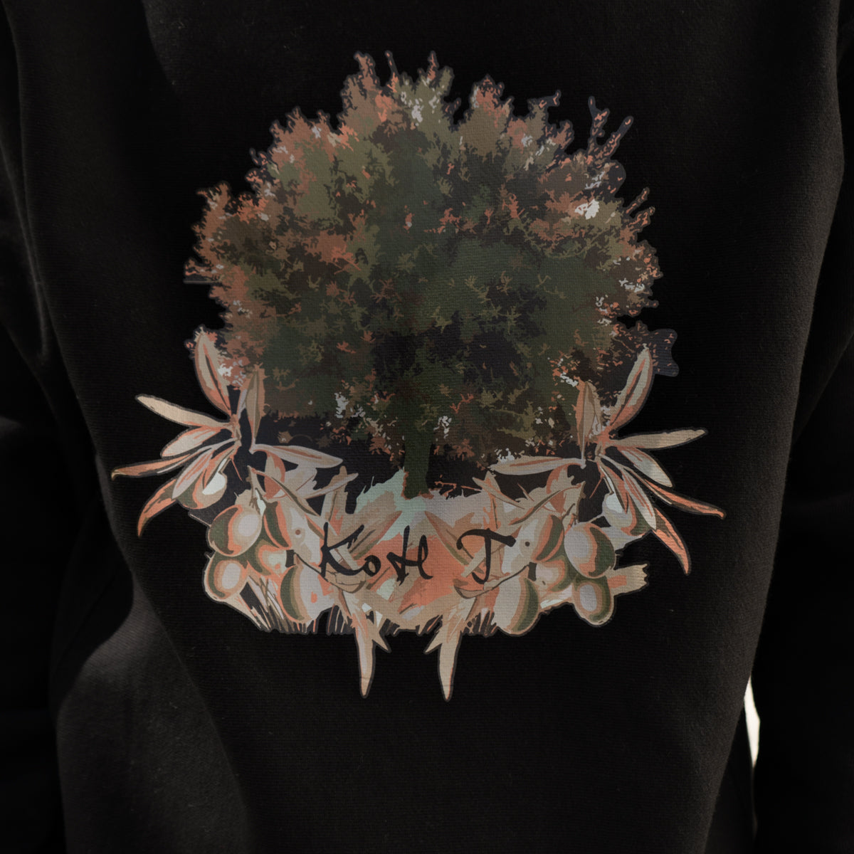 Olive tree print sweatshirt
