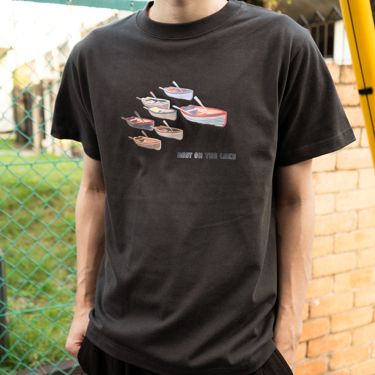 Boat print T-shirt