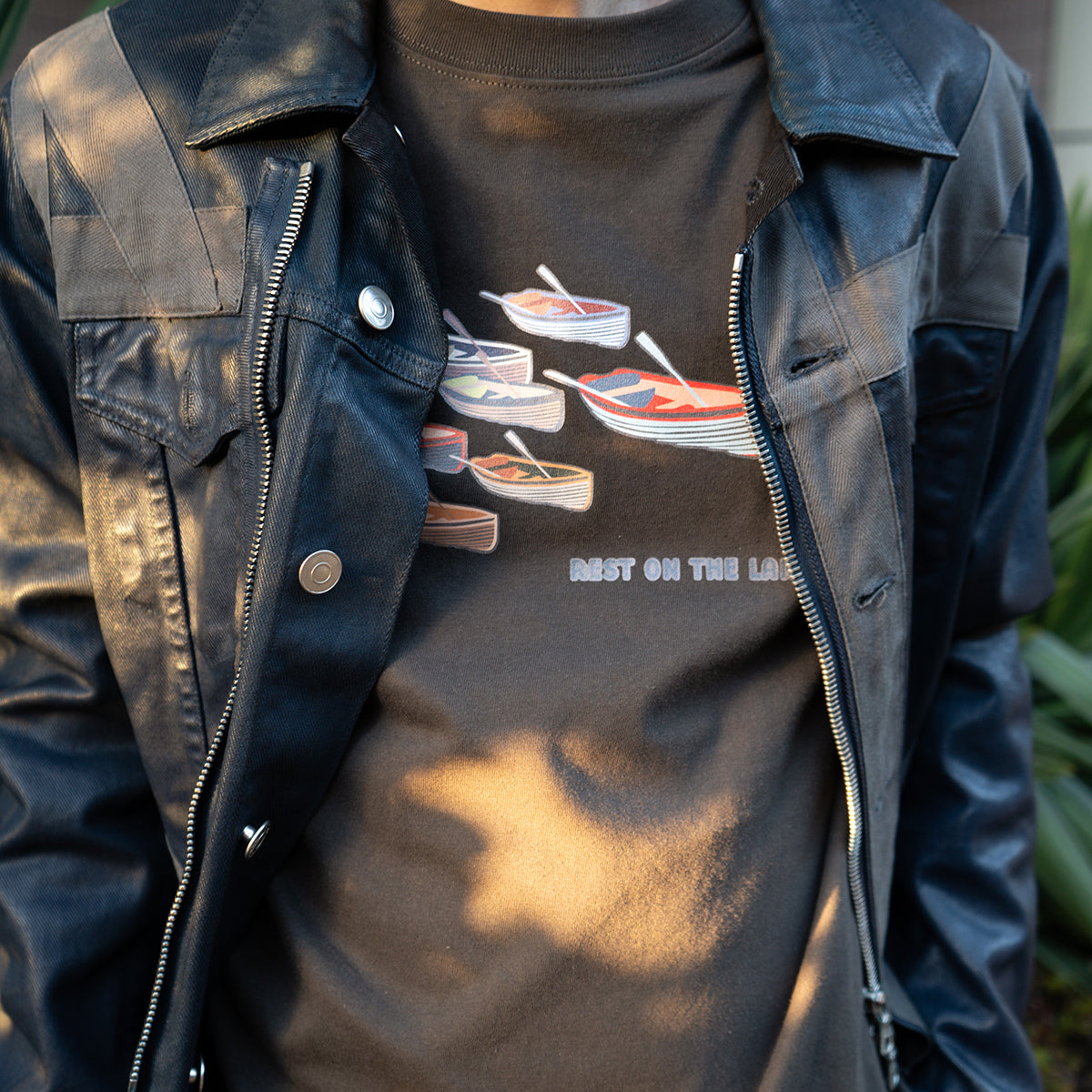 Boat print T-shirt