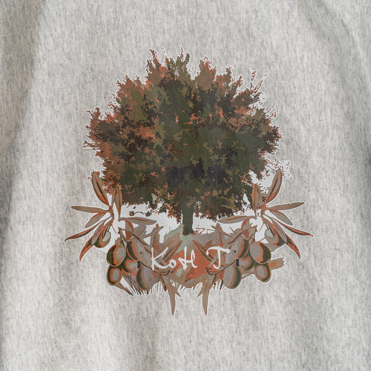 Olive tree print sweatshirt