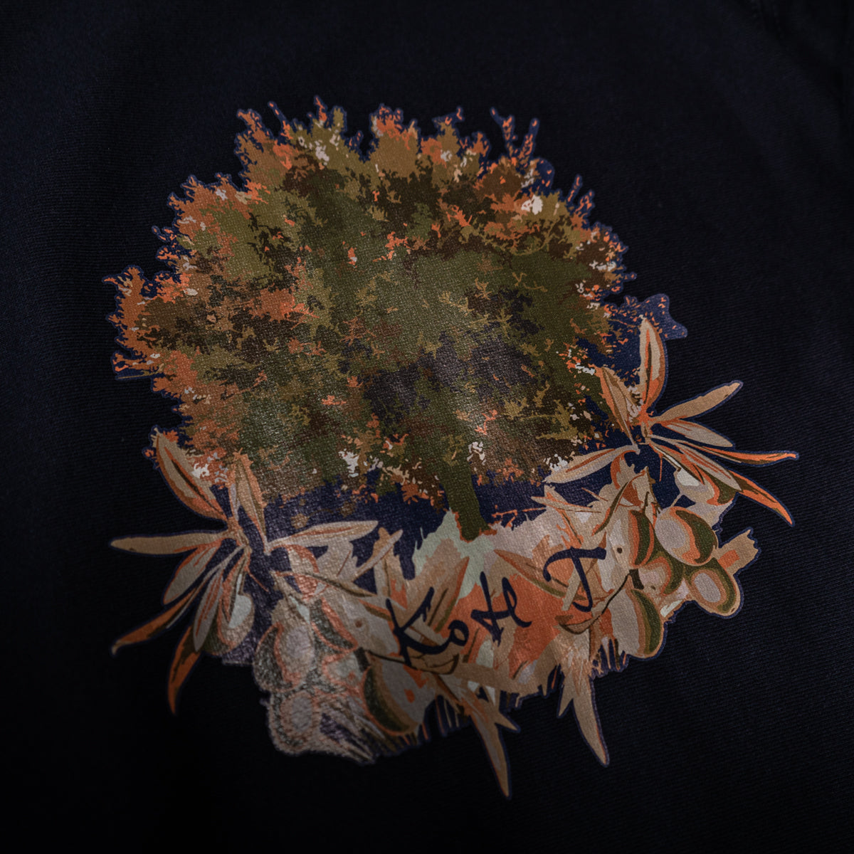 Olive tree print sweatshirt