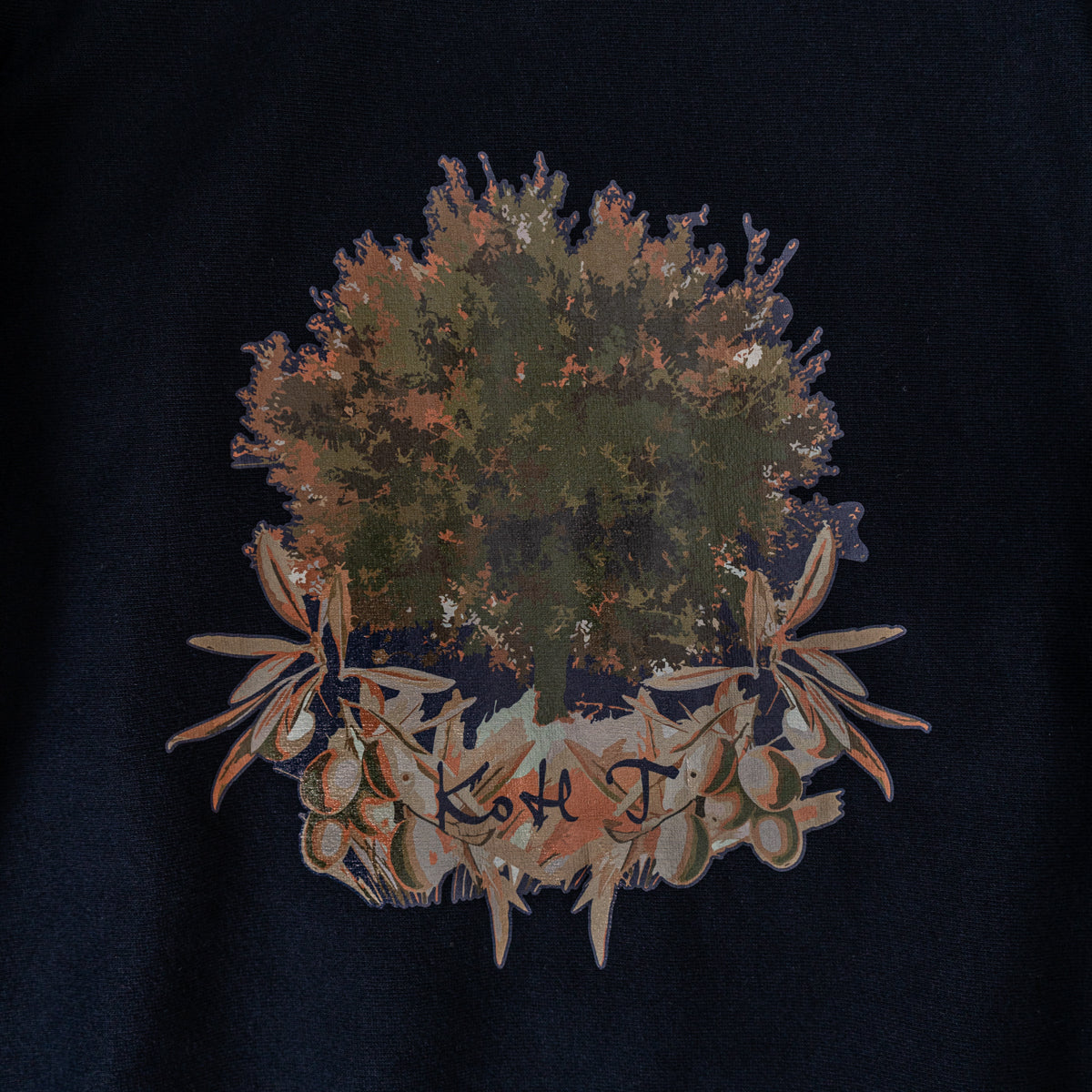 Olive tree print sweatshirt