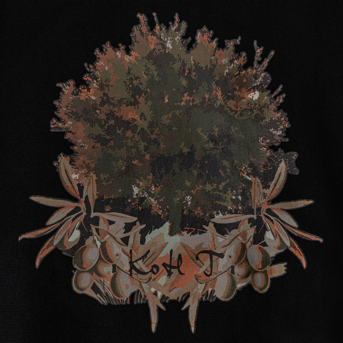 Olive tree print sweatshirt