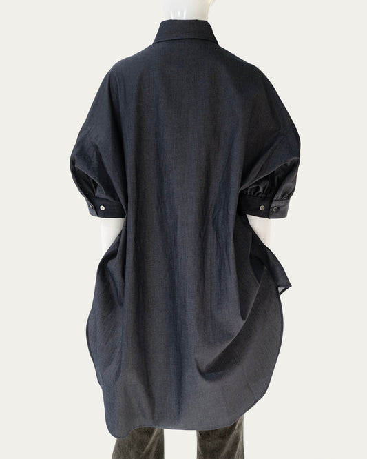 Volume puff short sleeve blouse(デニム)