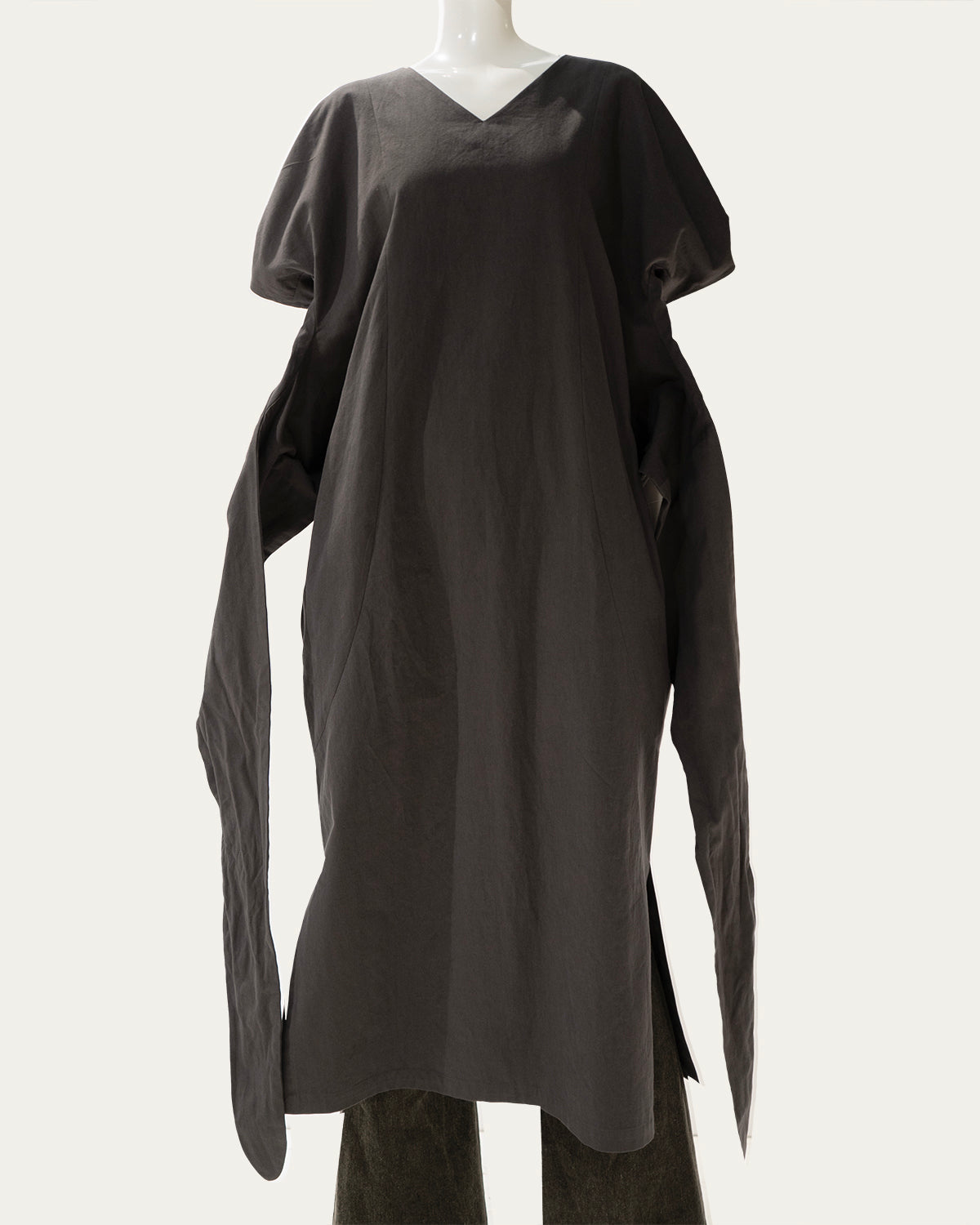Short Sleeve Oval Tie Dress