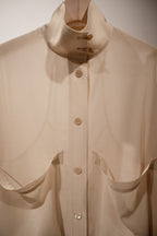 Corset style back switched blouse