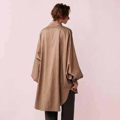 Volume puff sleeve blouse (rayon twill)