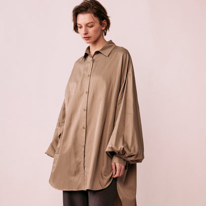 Volume puff sleeve blouse (rayon twill)