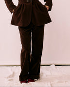 Double-tuck wide trousers (corduroy)