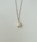 Twin pearl chain necklace