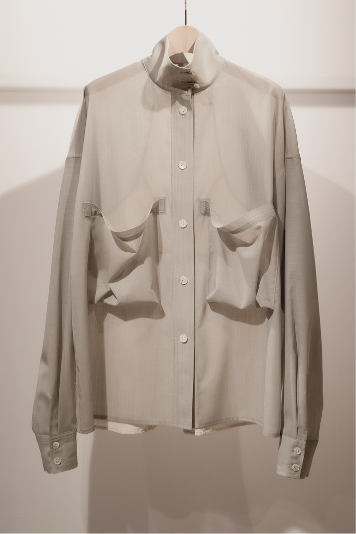 Corset style back switched blouse