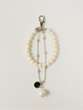 Agate stone and twin pearl strap