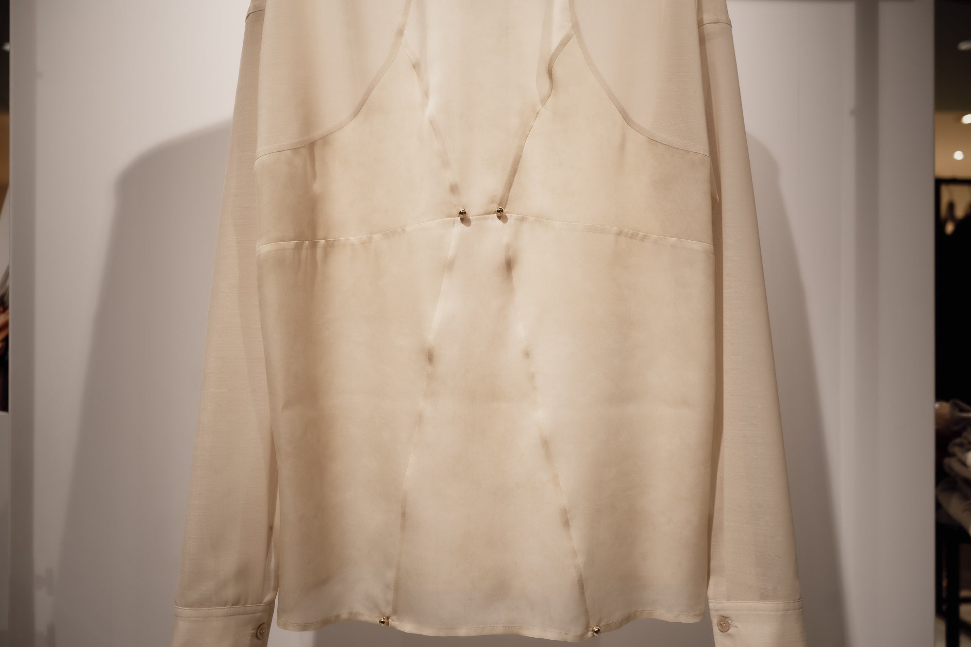 Corset style back switched blouse