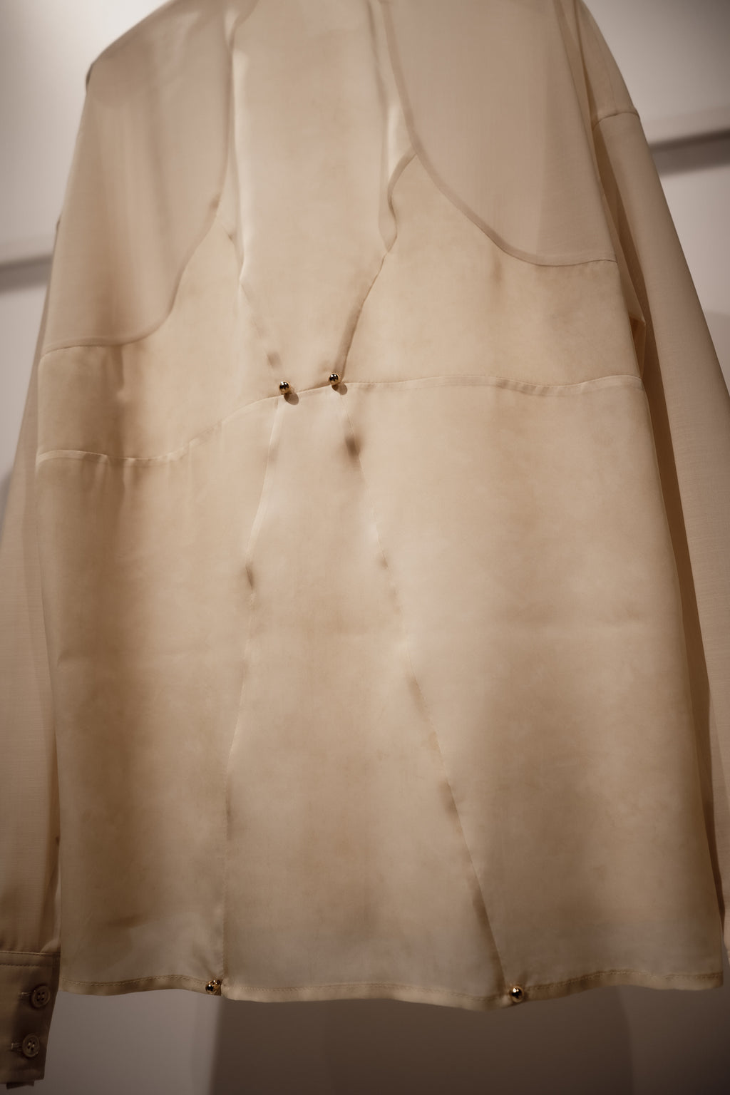 Corset style back switched blouse