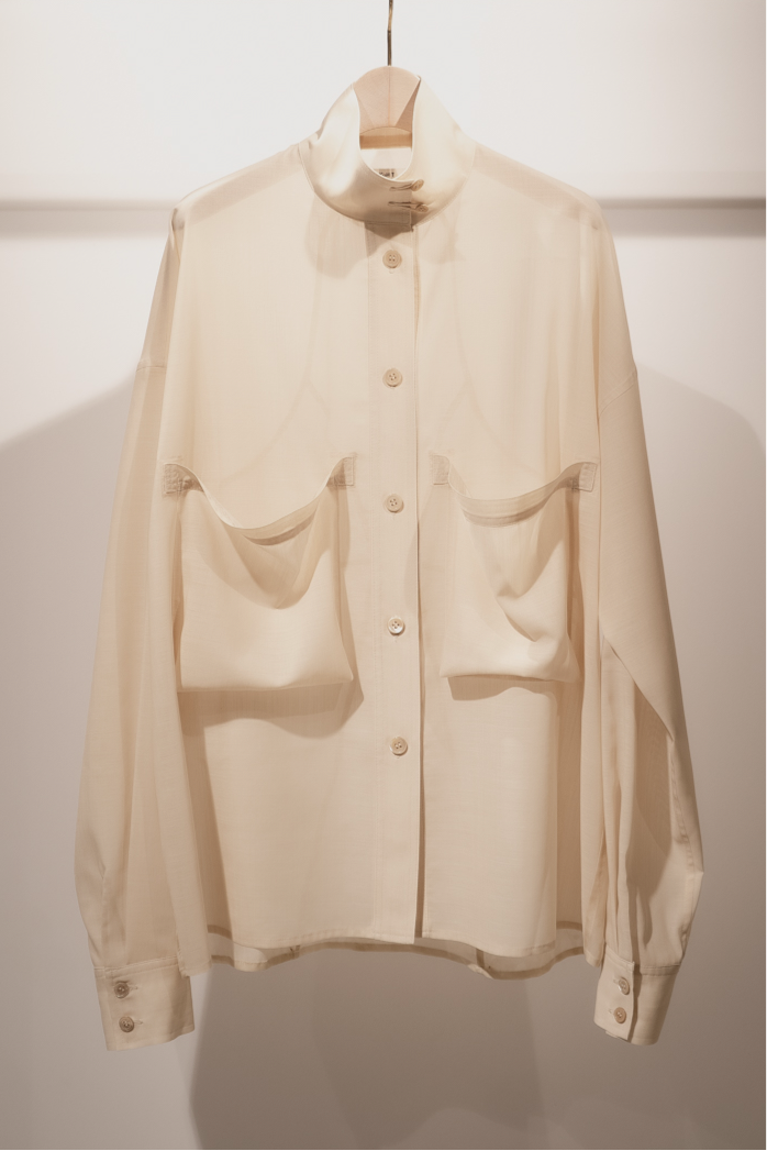 Corset style back switched blouse