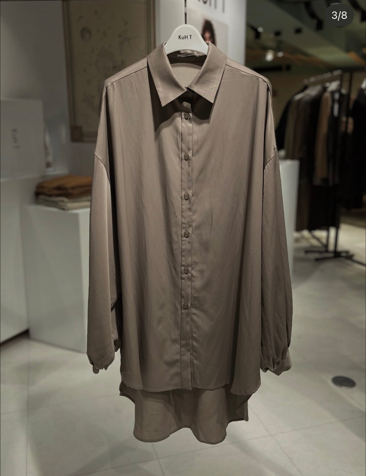 Volume puff sleeve blouse (rayon twill)