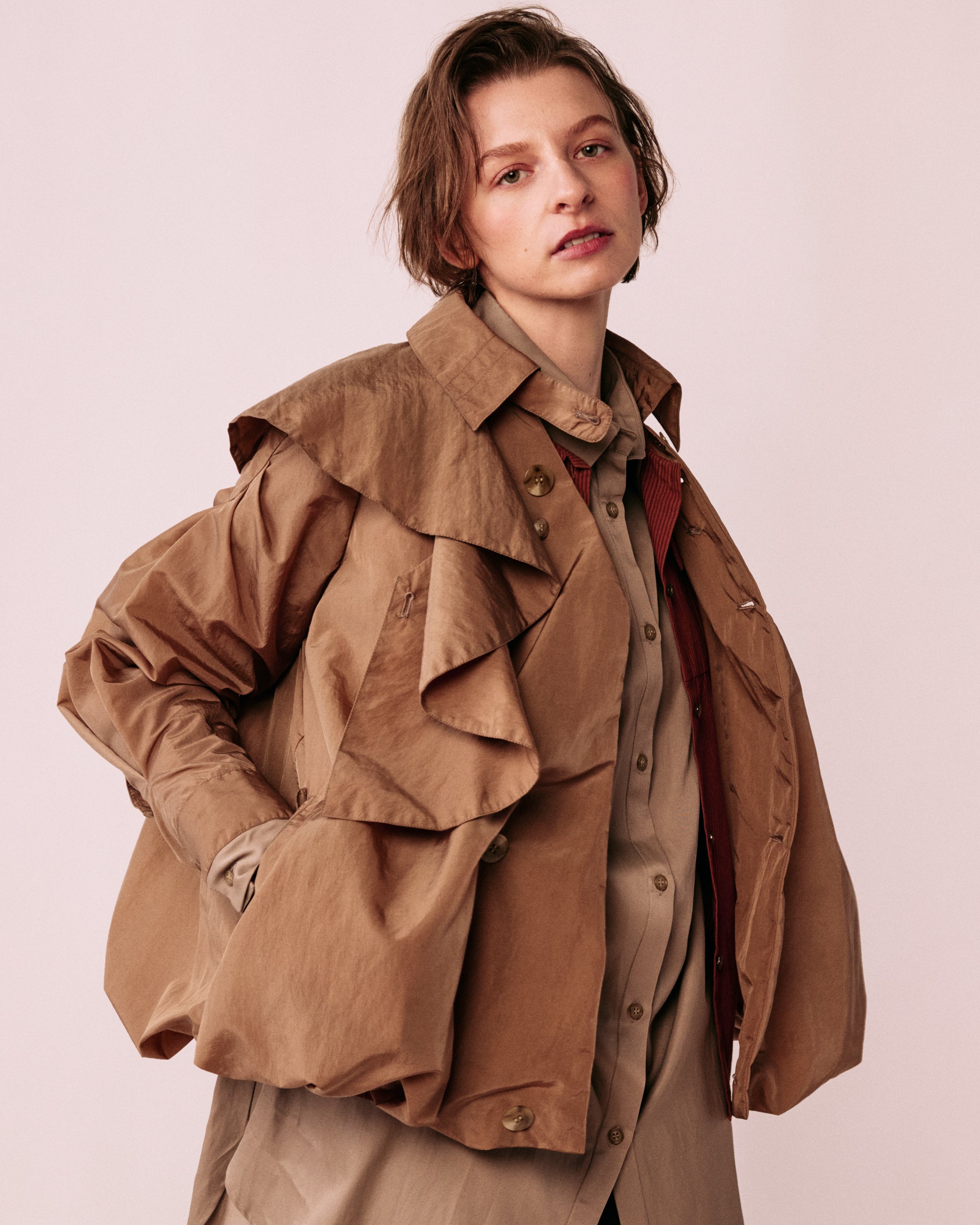 シアー ブルゾン レディース 着用イメージ