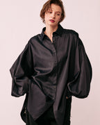 ドレープ ブラウス 動きのあるシルエット