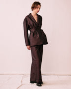 Nishijin LOOMÉ tailored jacket wide trousers set women suit