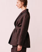 lightweight tailored jacket movement drape LOOMÉ Nishijin women