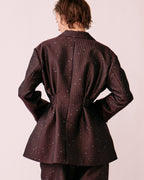 Nishijin tailored jacket back silhouette relaxed fit women