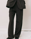 Double-tuck wide trousers
