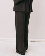 Double-tuck wide trousers