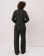 Double-tuck wide trousers