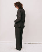 Double-tuck wide trousers