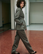 【PRE ORDER】Double-breasted tailored tuck jacket (Wool)