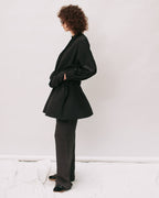 Double-tuck wide trousers