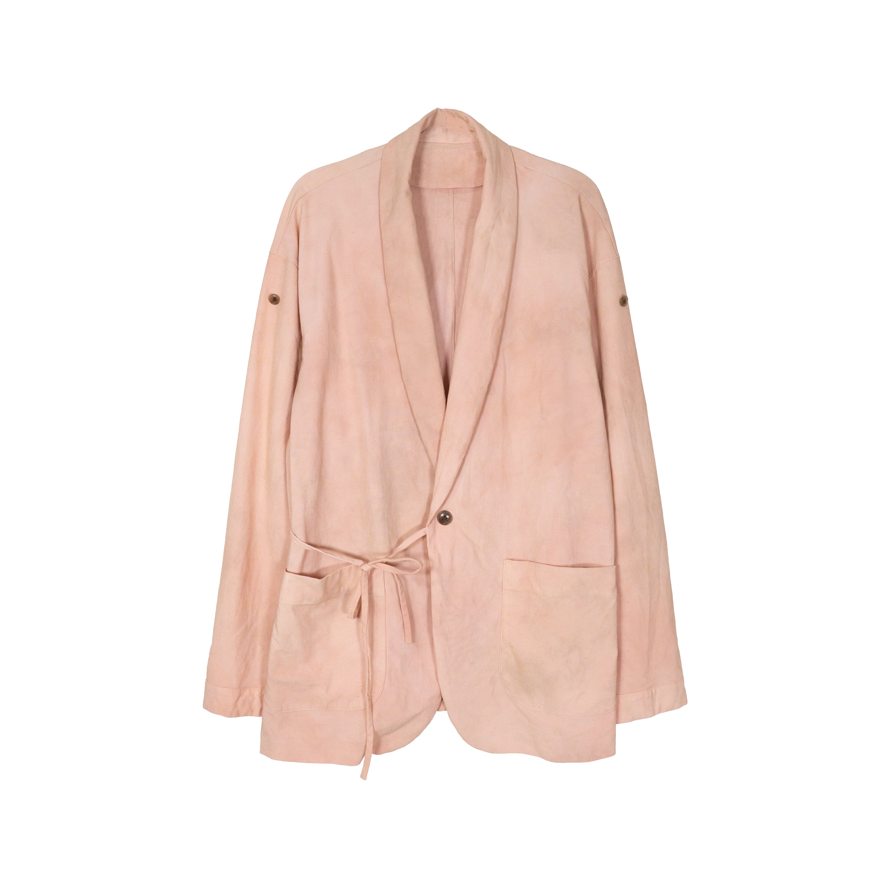 Relaxed front tie jacket