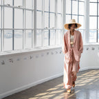 Relaxed front tie jacket