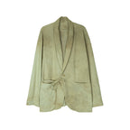 Relaxed front tie jacket