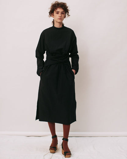 [PRE ORDER] Oval tie dress (cotton)