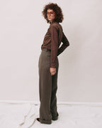【PRE ORDER】Double-tuck wide trousers (wool)