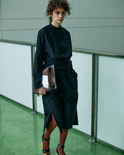 [PRE ORDER] Oval tie dress (cotton)
