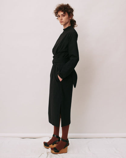 [PRE ORDER] Oval tie dress (cotton)
