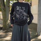 Nostalgic travel print long sleeve T-shirt