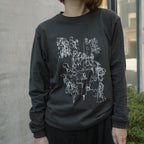 Nostalgic travel print long sleeve T-shirt