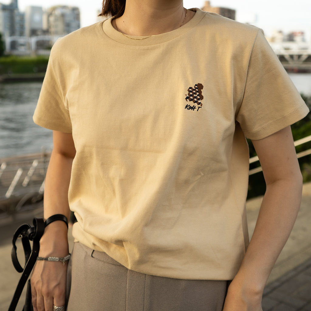Cubist embroidery T-shirt